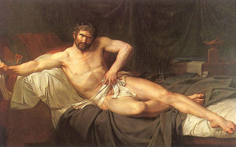 Lethiere, Guillaume Guillon The Death of Cato of Utica oil painting picture